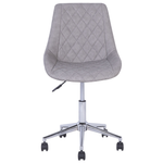 Bürostuhl drehbar MARIBEL Kunstleder Hellgrau