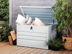 Aufbewahrungsbox CEBROSA Metall 100 cm 62 cm Hellgrau