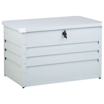Aufbewahrungsbox CEBROSA Metall 100 cm 62 cm Hellgrau