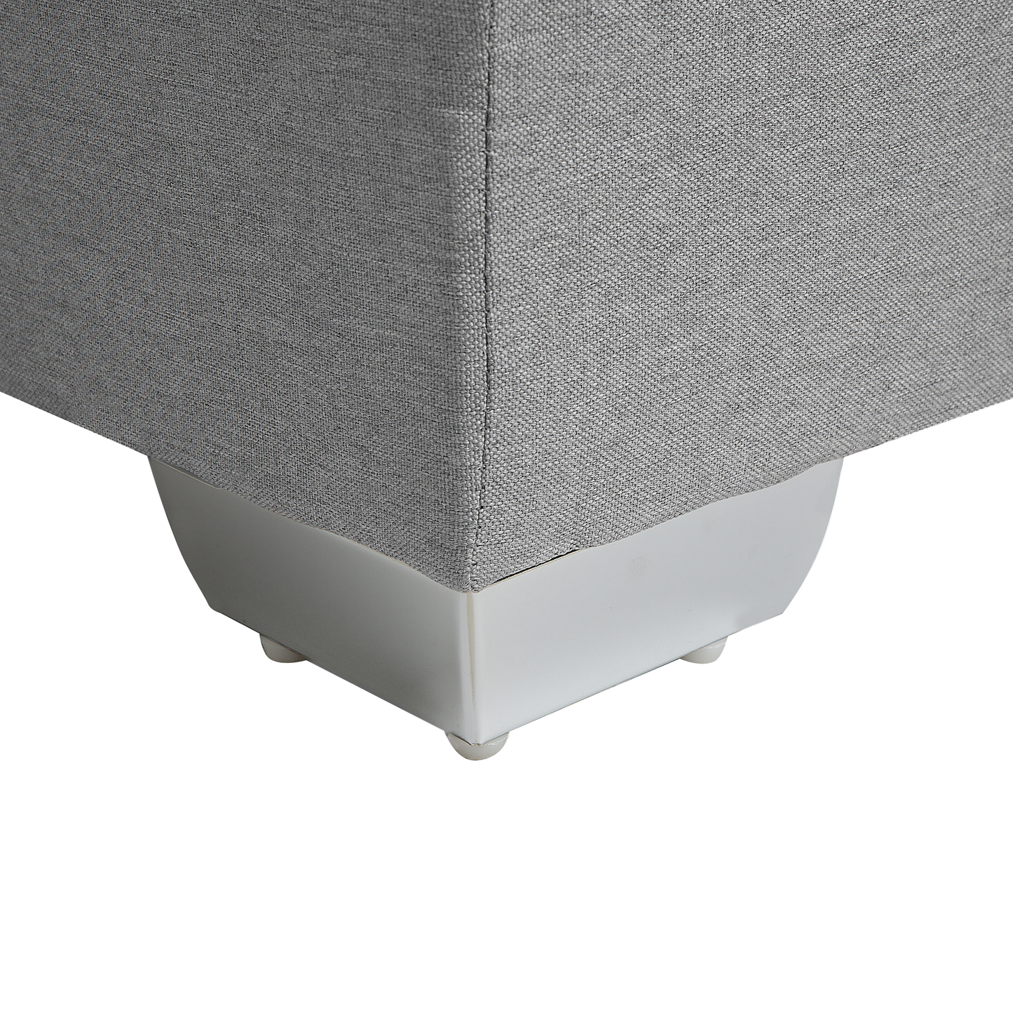 Boxspringbett Stoff DUCHESS 160 x 200 cm Hellgrau