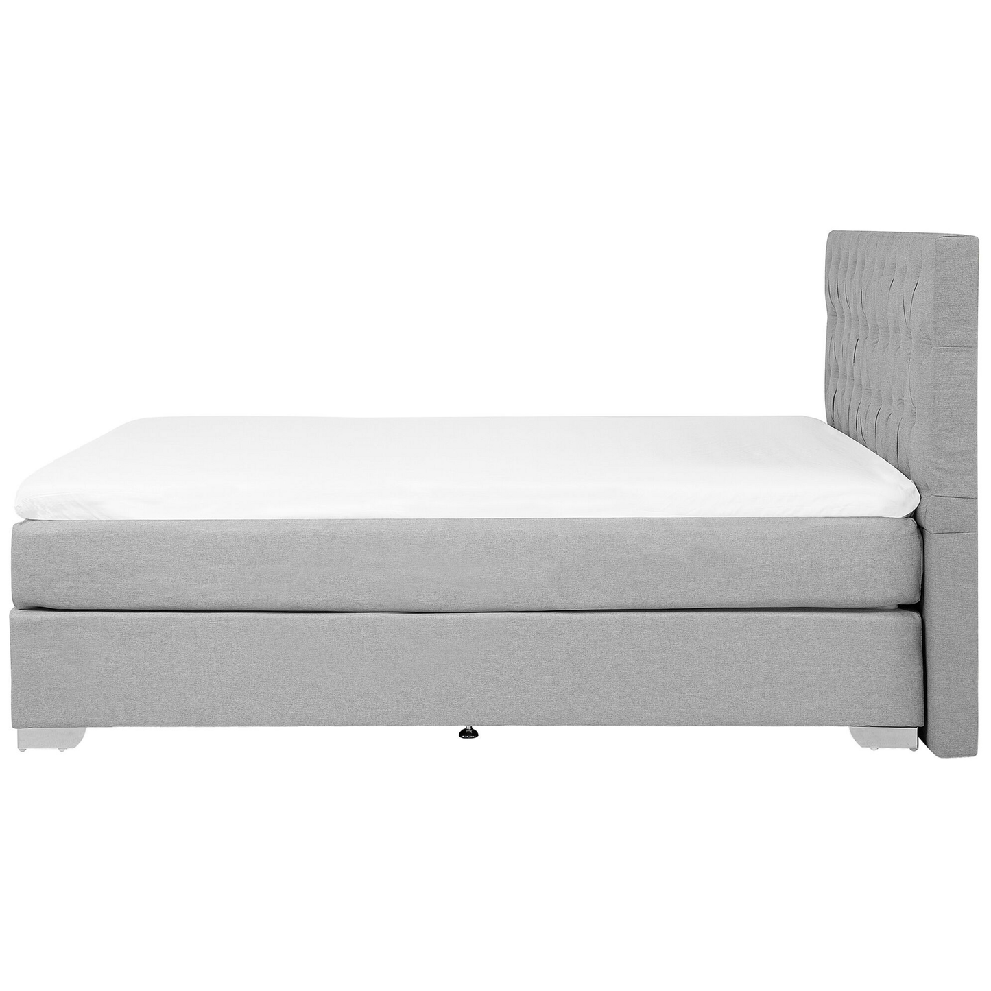Boxspringbett Stoff DUCHESS 180 x 200 cm Hellgrau