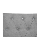 Boxspringbett Stoff DUCHESS 180 x 200 cm Hellgrau