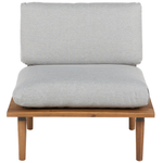 Lounge Set mit Tisch 4-Sitzer FRASCATI modular zertifiziertes Akazienholz Hellgrau