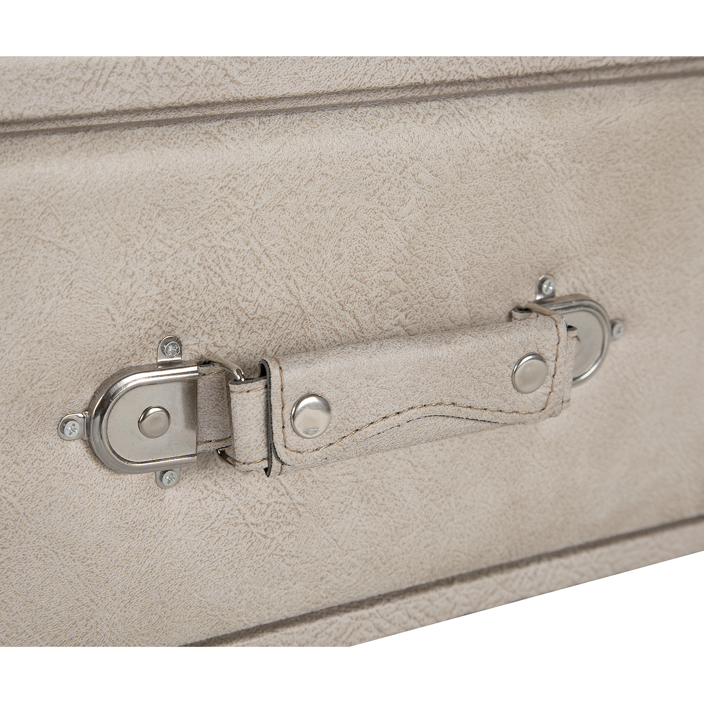 Nachttisch mit 1 Schublade EUROSTAR Kunstleder Beige
