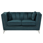 Sofa Set Samtstoff blaugrün 5-Sitzer GAULA
