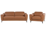 Sofa Set Leder goldbraun 4-Sitzer NARWIK