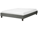 Bett mit Lattenrost Stoff ROANNE 140 x 200 cm Grau