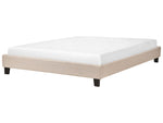 Bett mit Lattenrost Stoff ROANNE 160 x 200 cm Beige