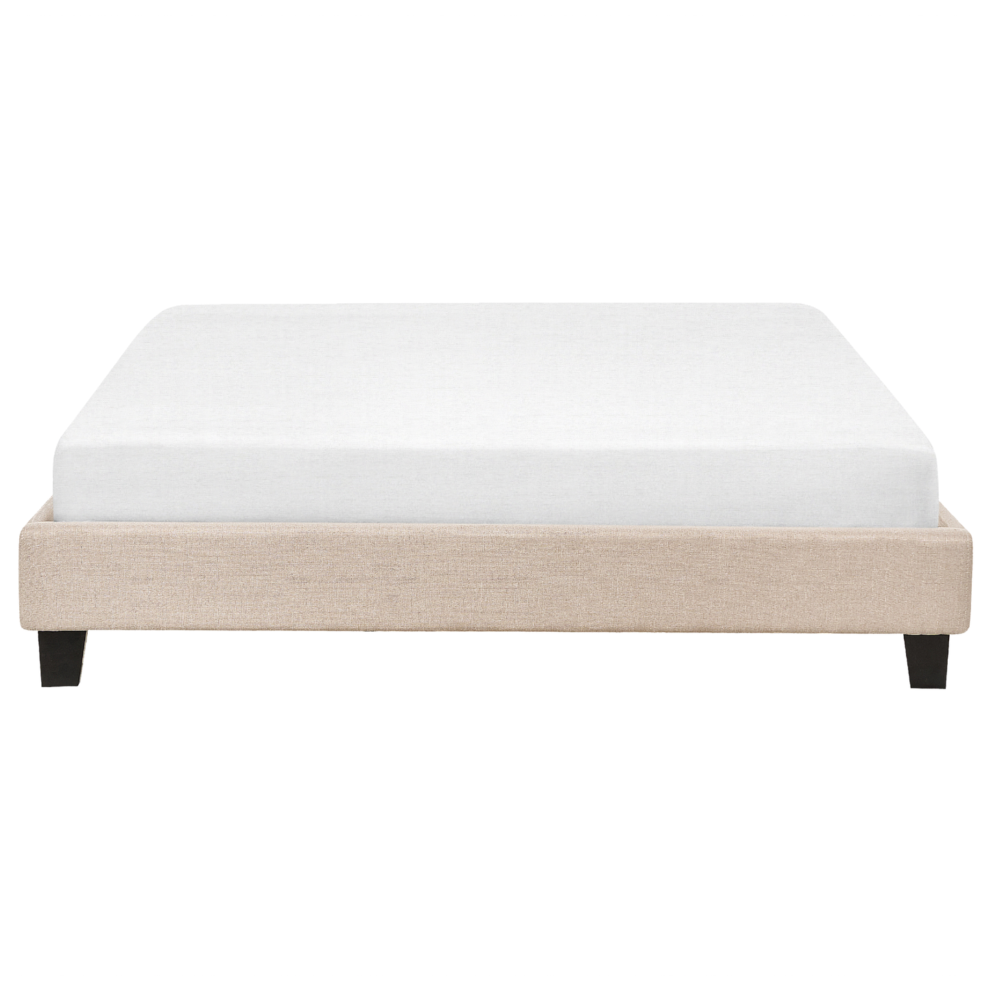 Bett mit Lattenrost Stoff ROANNE 160 x 200 cm Beige