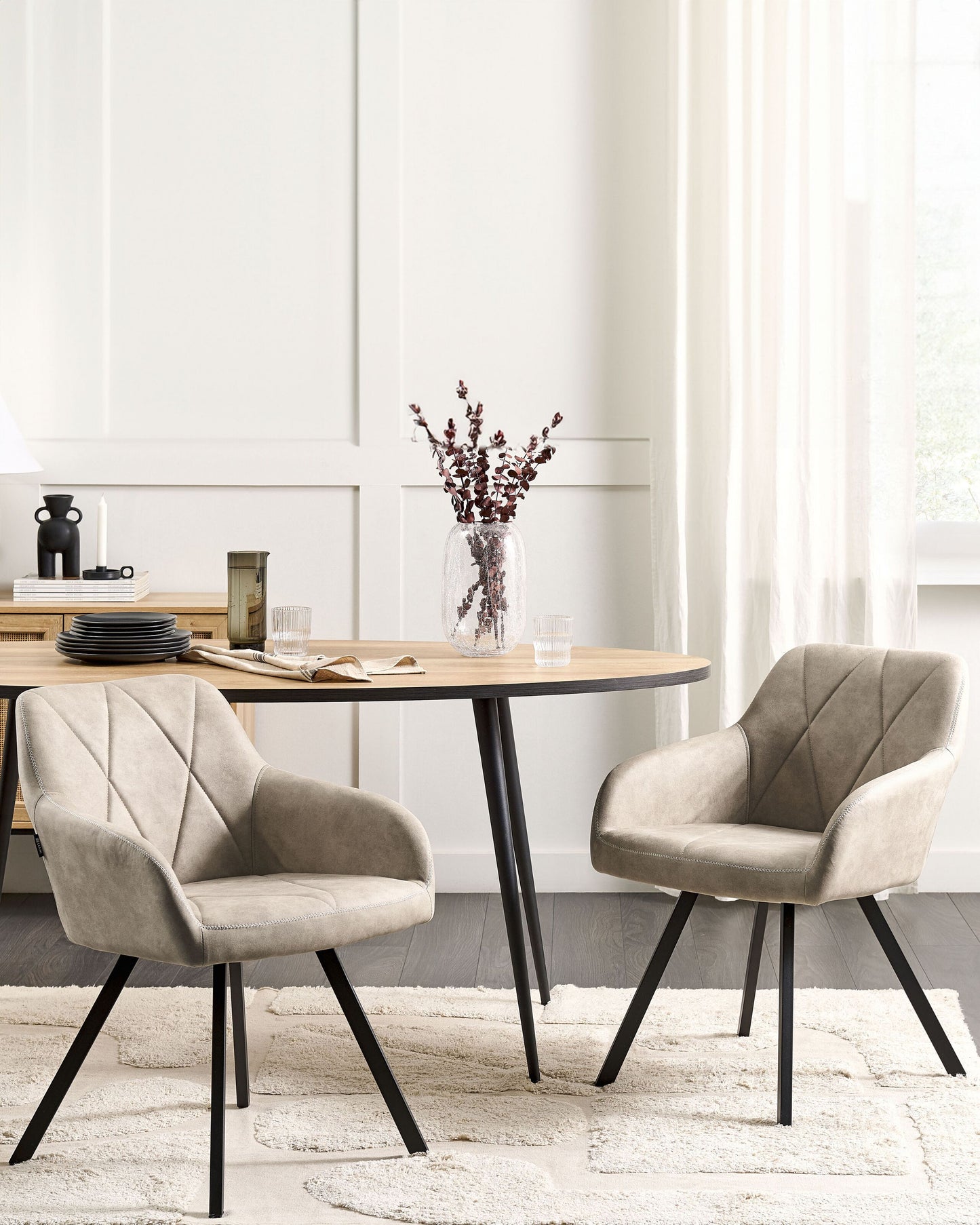 Esszimmerstuhl 2er Set MONEE Beige