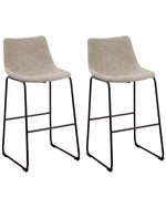 Set mit 2 Barstühlen FRANKS Beige
