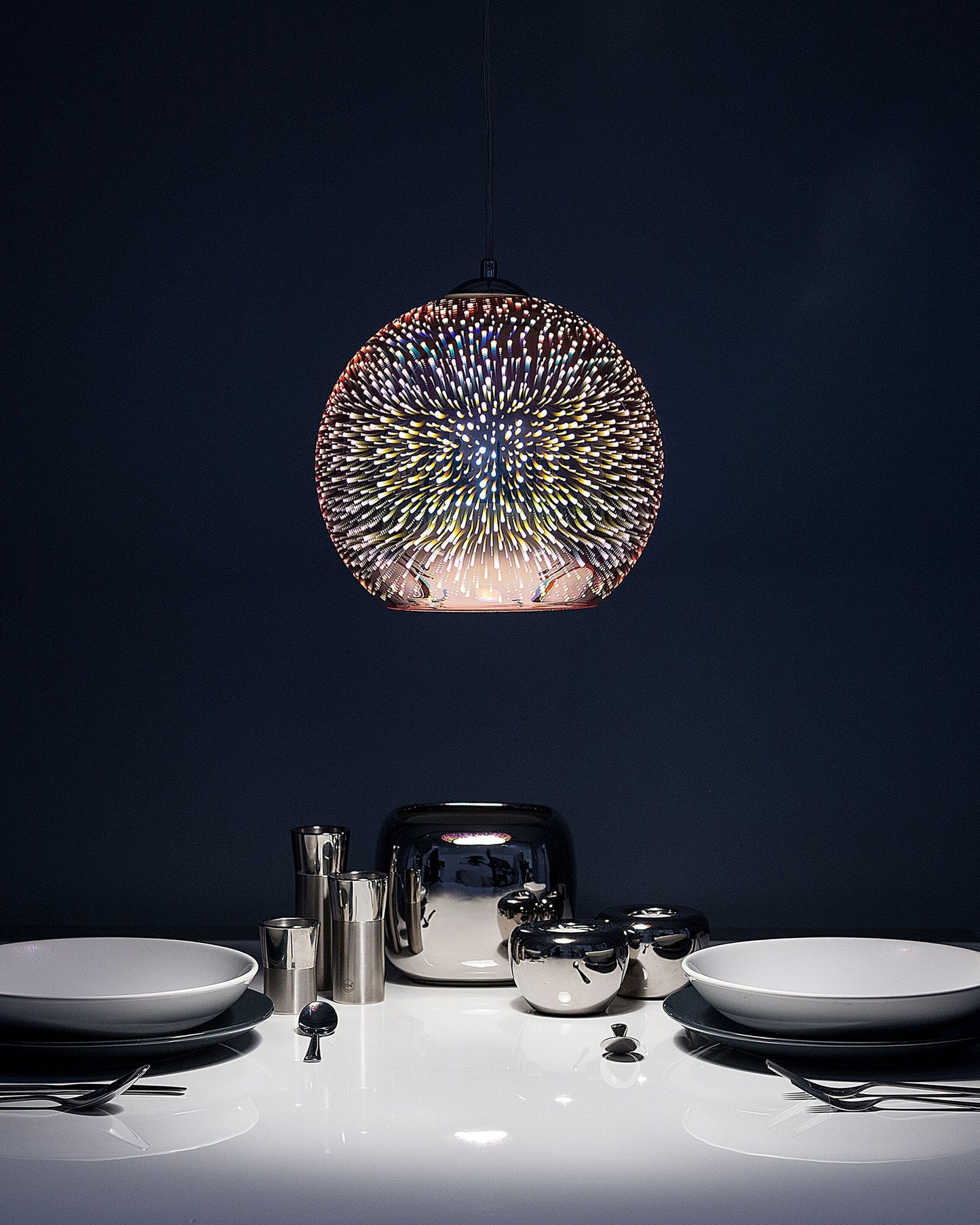 Hängelampe SESSERA Glas Kupfer