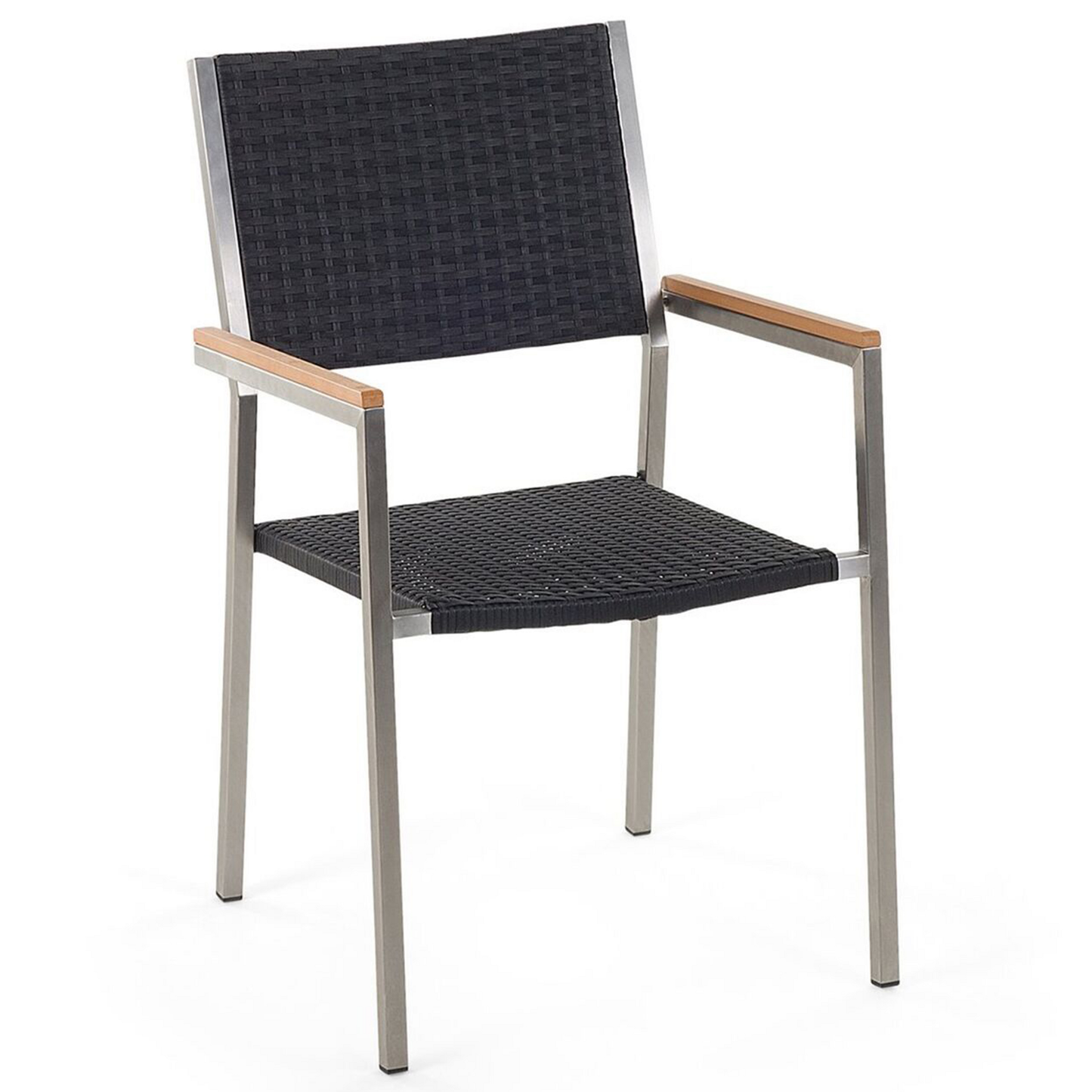 Gartentisch Set Glas Schwarz GROSSETO