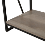 Bücherregal mit 5 Fächern FORRES 184 cm Braun / Schwarz