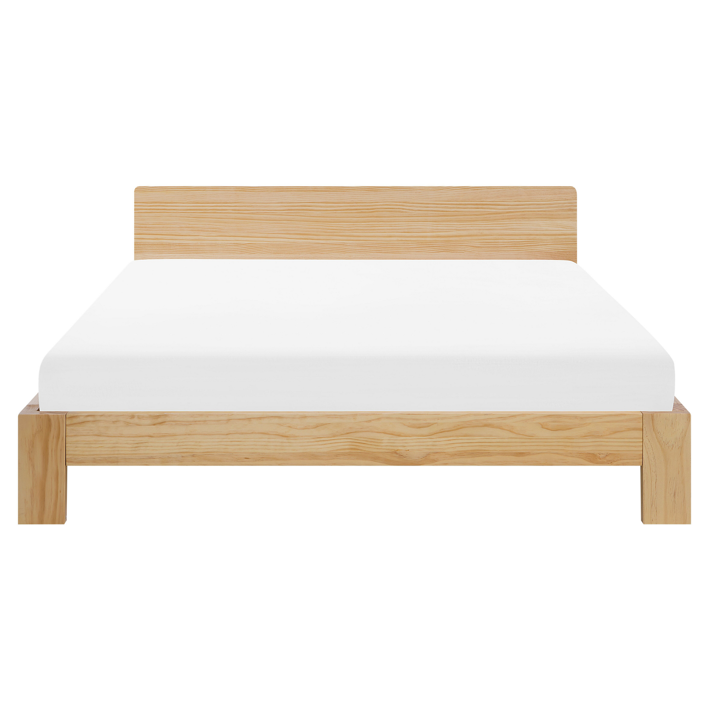 Bett mit Lattenrost Kiefernholz ROYAN 160 x 200 cm Hellbraun