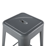 Set mit 2 Barhockern CABRILLO Metall Grau