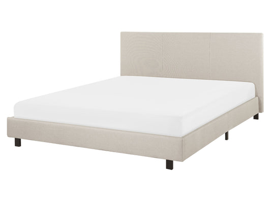 Bett mit Lattenrost Stoff ALBI 160 x 200 cm Beige