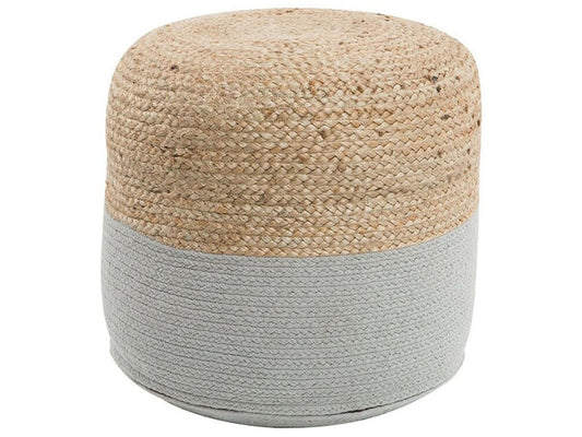 Pouf hellgrau ⌀ 46 cm DALAMA