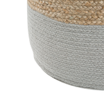 Pouf hellgrau ⌀ 46 cm DALAMA