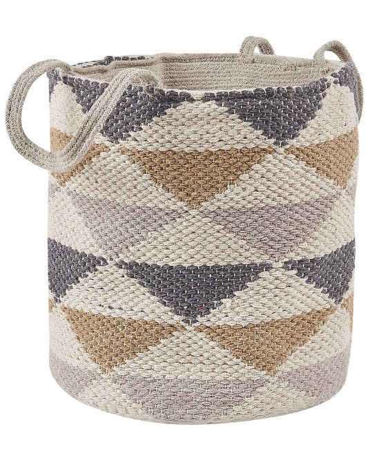 Textilkorb Baumwolle mehrfarbig ⌀ 30 cm MADOLA