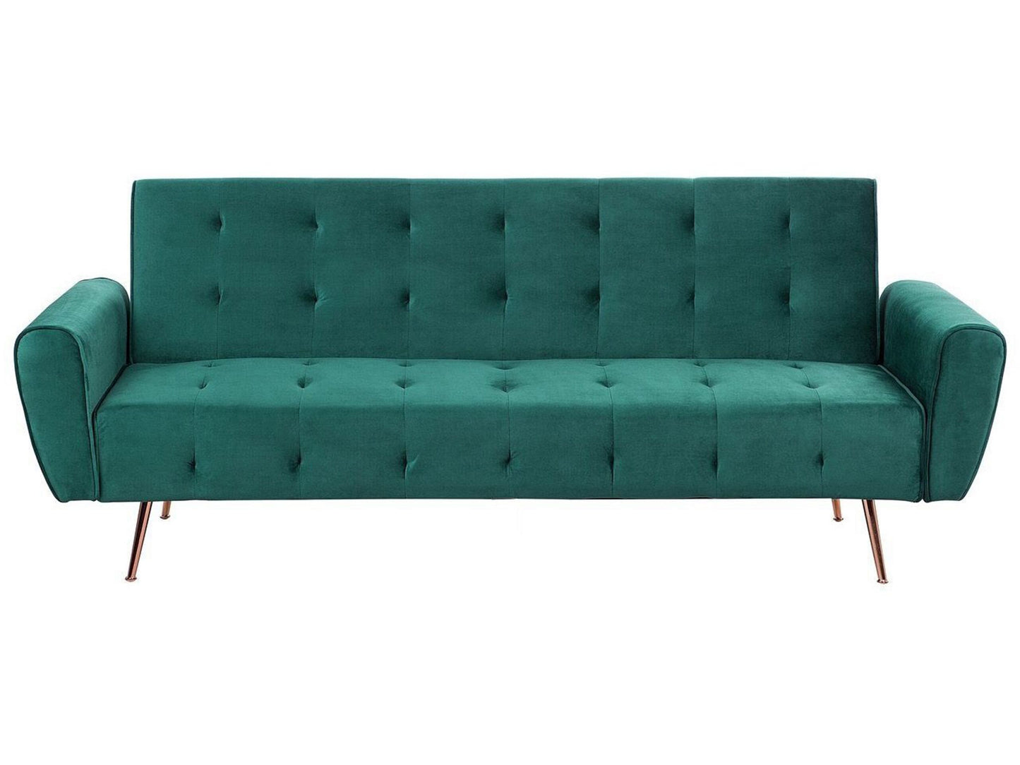 Schlafsofa SELNES Smaragdgrün Samtstoff