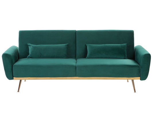 3 Sitzer Sofa EINA Smaragdgrün Samtstoff