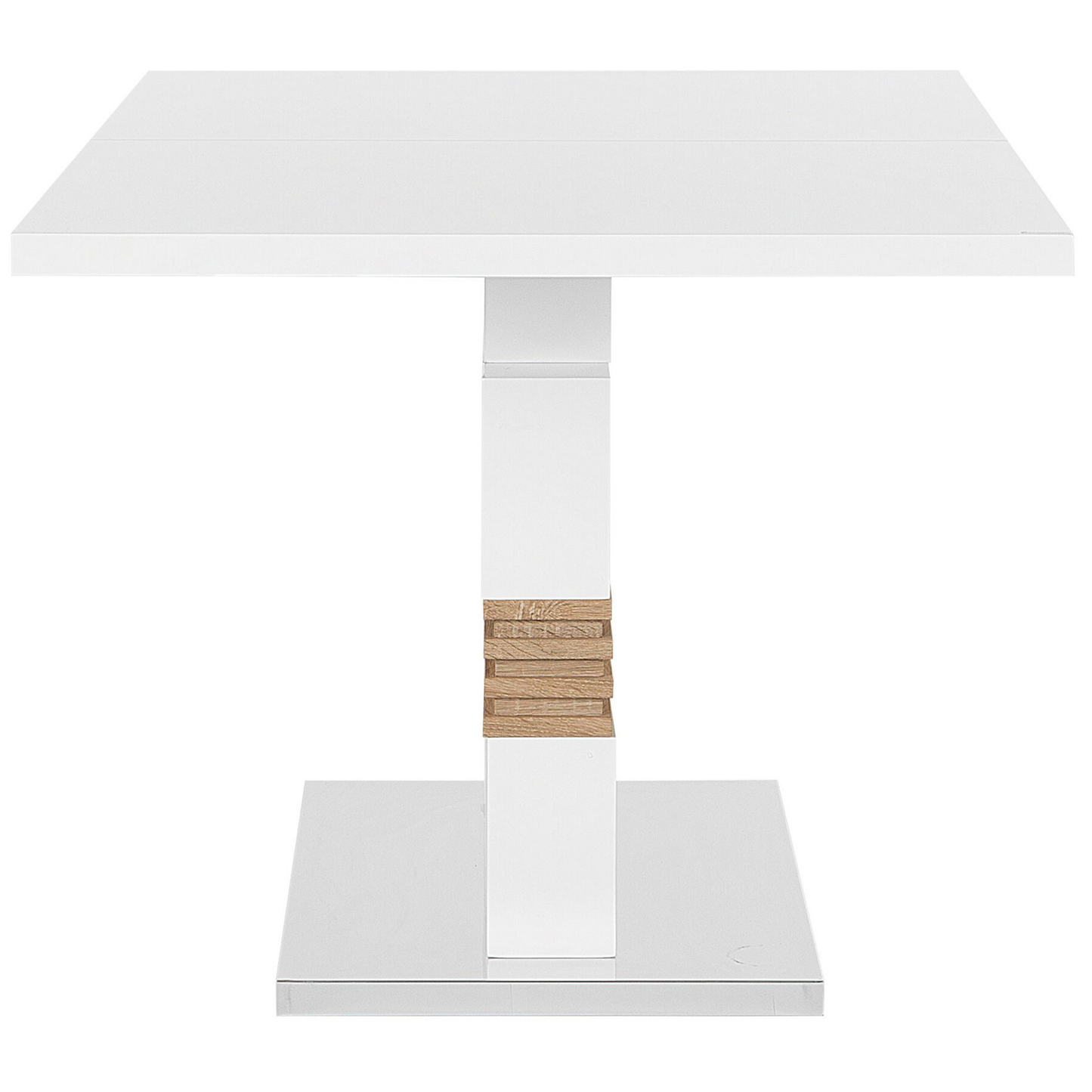 Esstisch weiss / heller Holzfarbton 160/200 x 90 cm ausziehbar SANTANA
