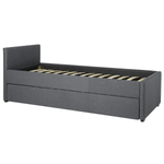 Ausziehbett Stoff MARMANDE 90 x 200 cm Dunkelgrau