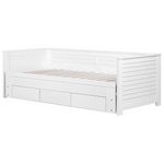 Bett mit Schubladen Holz CAHORS 90 x 200 cm Weiss