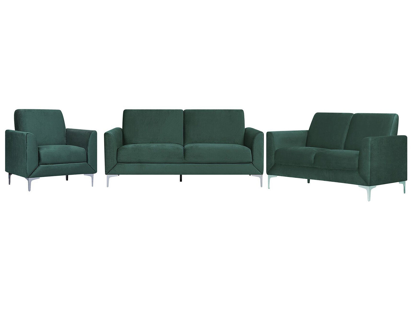 Sofa Set Samtstoff grün 6-Sitzer FENES