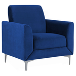 Sofa Set Samtstoff marineblau 6-Sitzer FENES