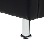 Bett mit Lattenrost Kunstleder METZ 140 x 200 cm Schwarz