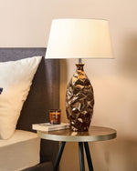 Tischlampe goldbraun 61 cm rund TORI