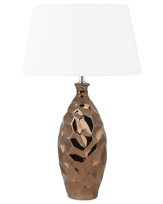 Tischlampe goldbraun 61 cm rund TORI