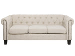 3-Sitzer Sofa beige gerade Beine CHESTERFIELD