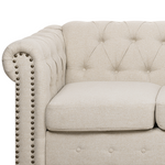 3-Sitzer Sofa beige gerade Beine CHESTERFIELD