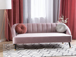 3-Sitzer Sofa Samtstoff rosa ALSVAG