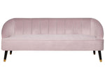 3-Sitzer Sofa Samtstoff rosa ALSVAG