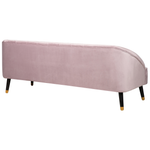 3-Sitzer Sofa Samtstoff rosa ALSVAG