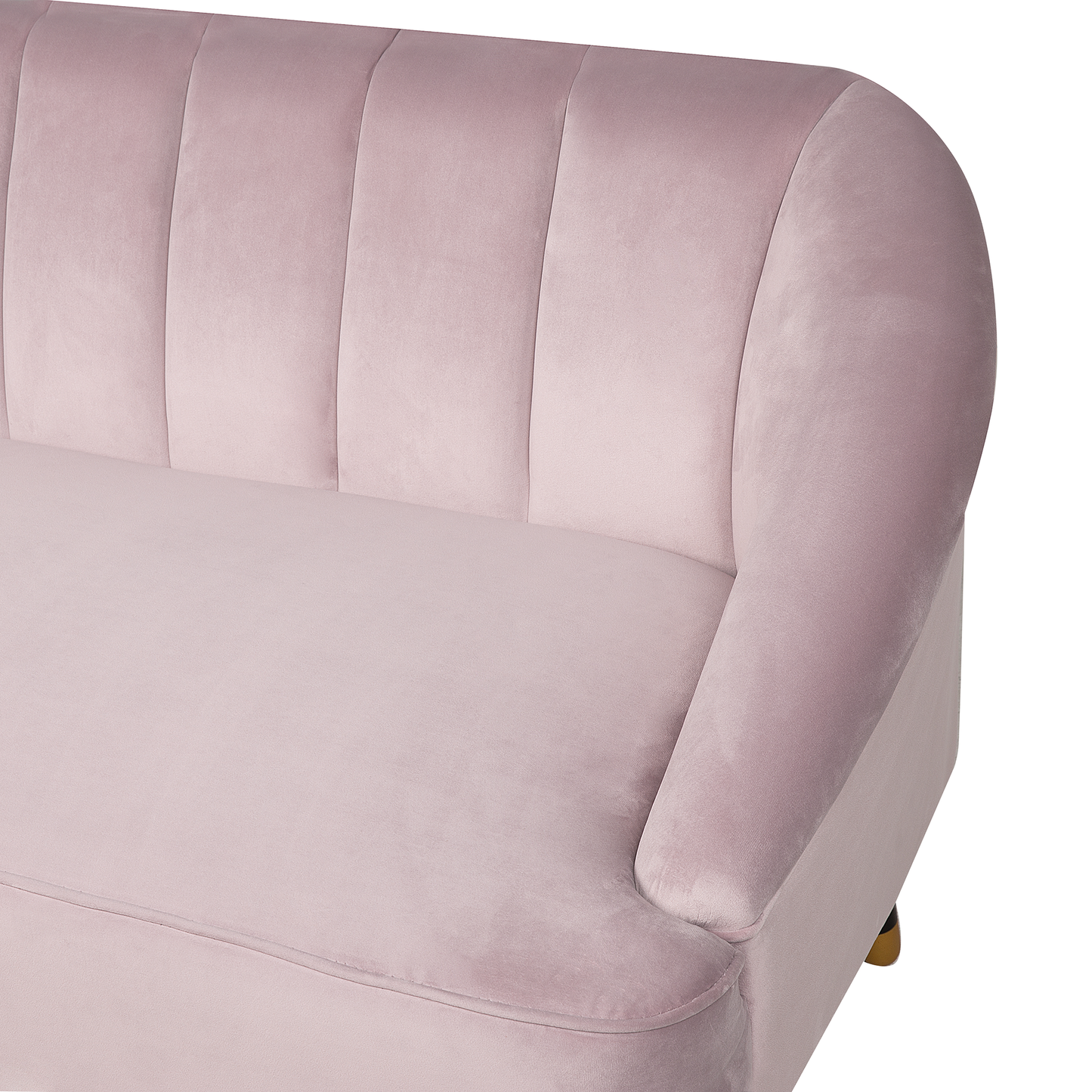 3-Sitzer Sofa Samtstoff rosa ALSVAG