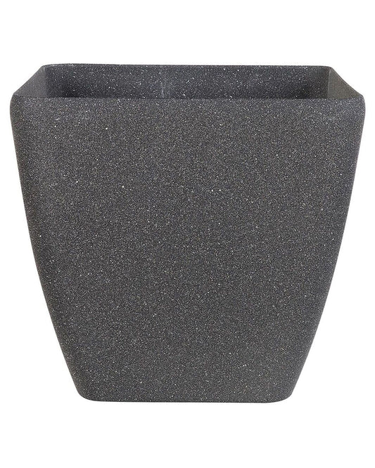 Blumenkübel ZELI Stein 34 cm Dunkelgrau