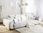 Wohnlandschaft hellgrau / hellbeige 4-Sitzer TORPO