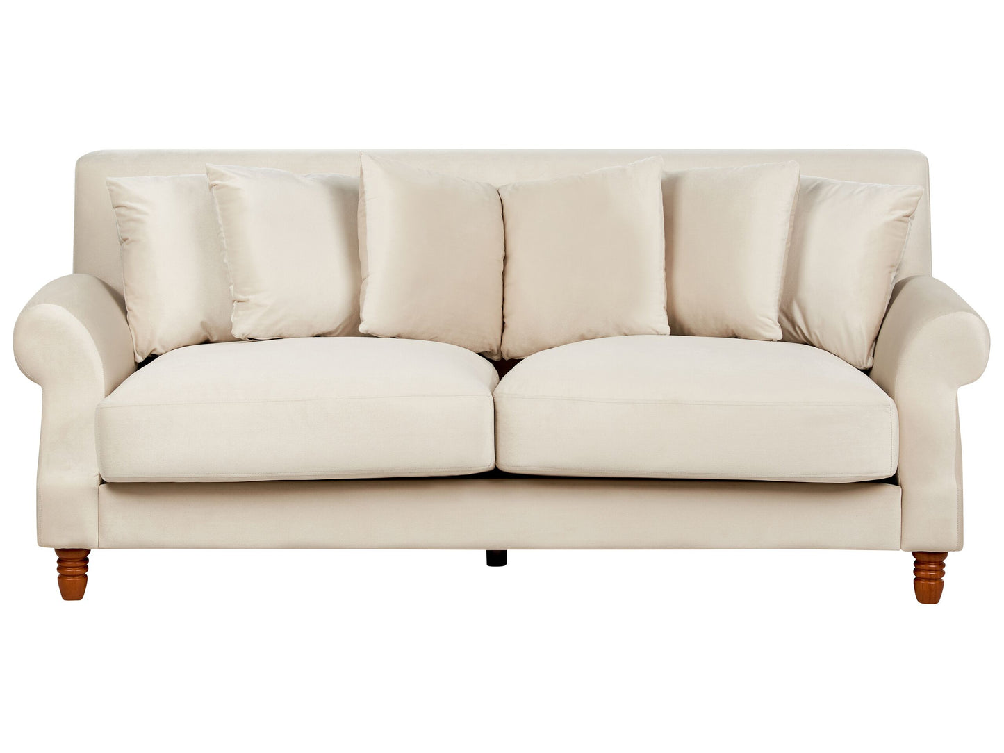 2-Sitzer Sofa Samtstoff cremeweiss EIKE