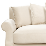 2-Sitzer Sofa Samtstoff cremeweiss EIKE