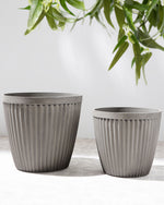 Blumenkübel POKA Stein 36 cm Taupe