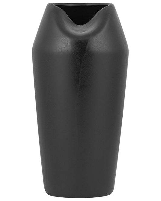 Dekovase APAMEA Steinzeug 33 cm Schwarz