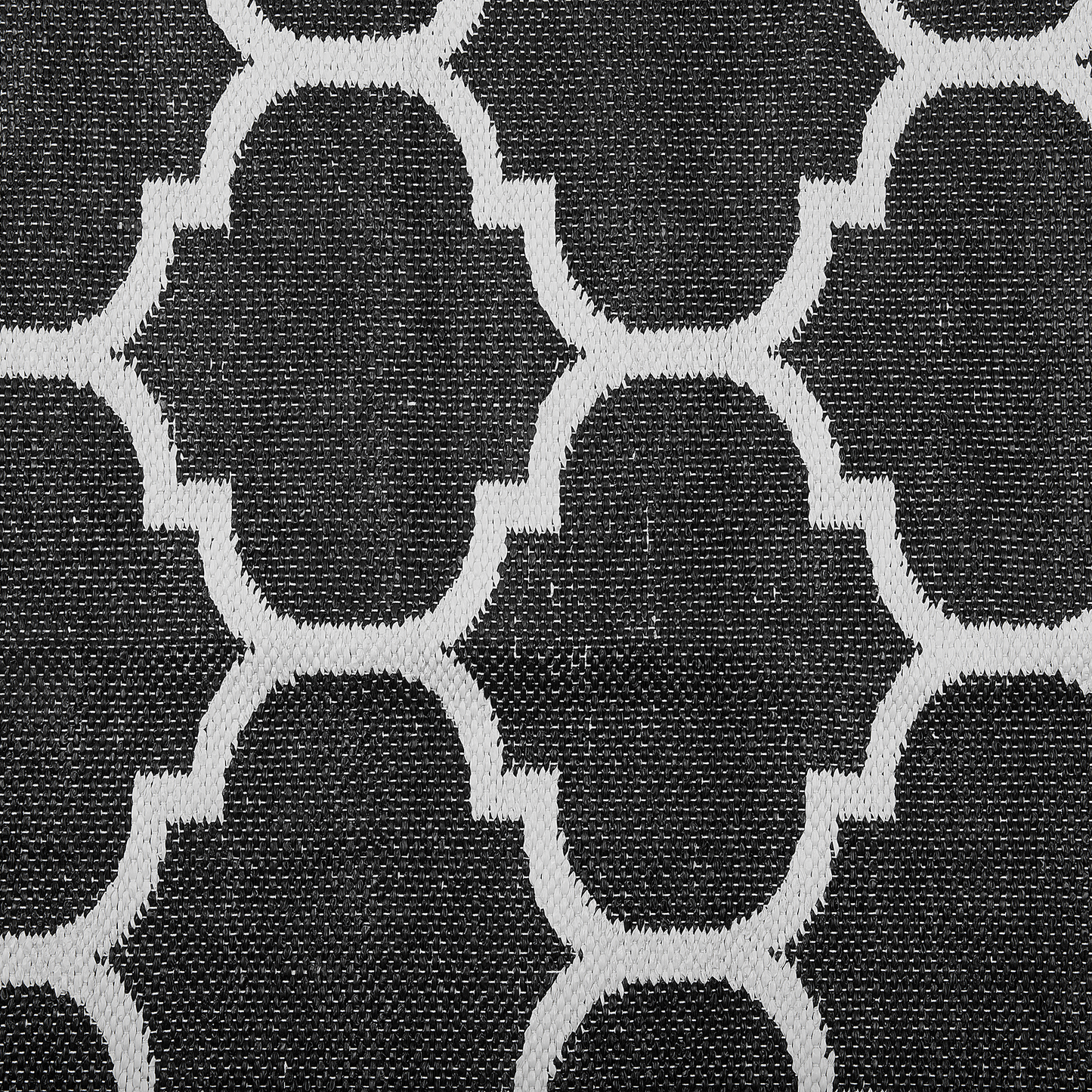 Outdoor Teppich schwarz-weiss 160 x 230 cm zweiseitig Kurzflor ALADANA