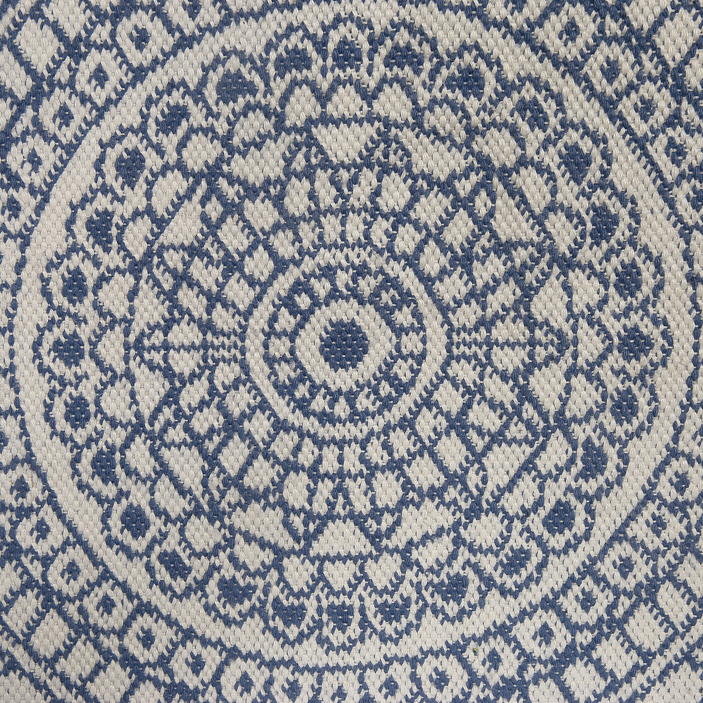 Outdoor Teppich blau / weiss ⌀ 140 cm zweiseitig YALAK