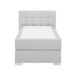 Boxspringbett Stoff ADMIRAL 90 x 200 cm Hellgrau