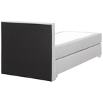 Boxspringbett Stoff ADMIRAL 90 x 200 cm Hellgrau